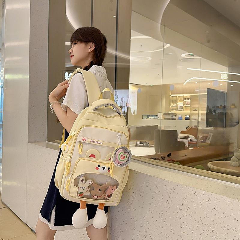 Schoolbag: Schoolbag, new Korean style pain bag for girls, INS style single shoulder bag, Japanese versatile backpack for middle and high school