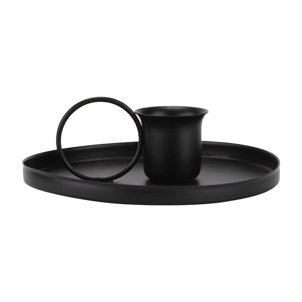 2PCS Gold Wrought Iron Candlestick Black Iron Candleholder Metal Candle Stand Wedding Centerpiece