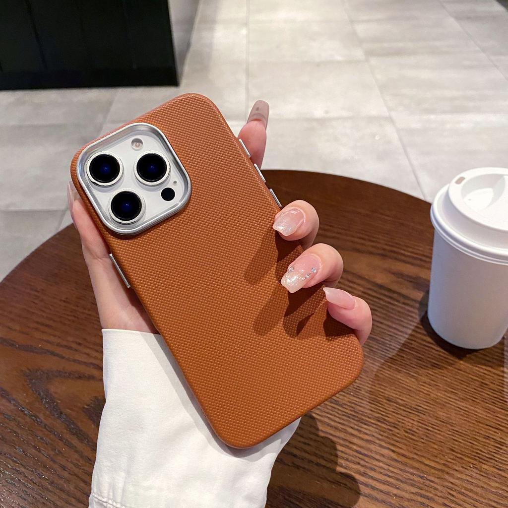 New Woven Pattern Compatible with iPhone 17 Pro Max Phone Case Apple 16 Solid Color 14/15 Simple Silicone Case