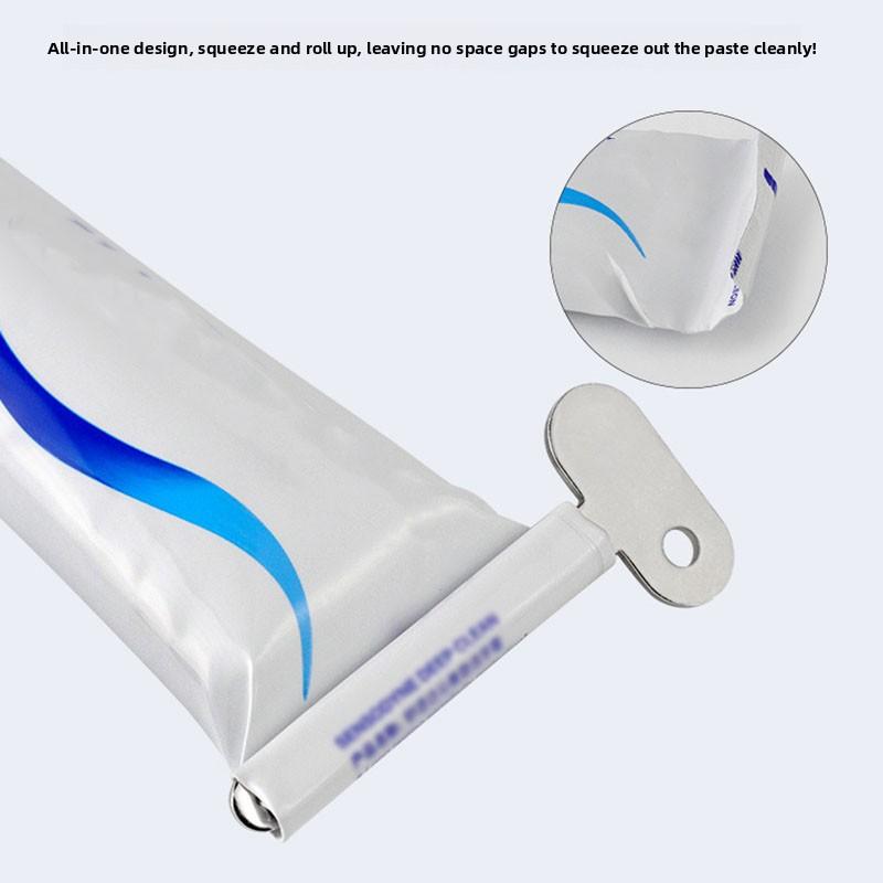 Metal Manual Cosmetic Squeegee - Multi-functional Toothpaste/Cream Squeegee, Suitable for Home and Salon Use, Keychain Design