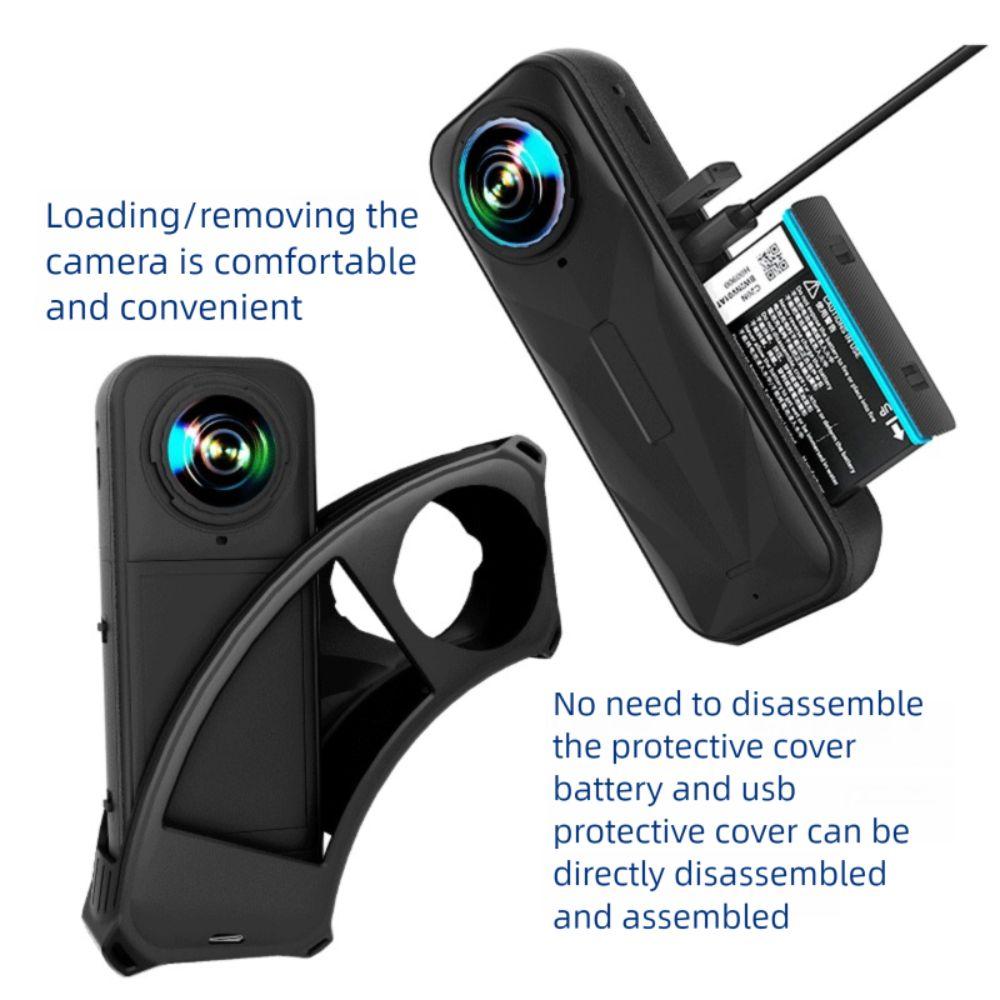 Silicone Protective Case Anti-Scratch Dustproof Body Cover All-round Anti-Fall Lens Protector for Insta360 X5