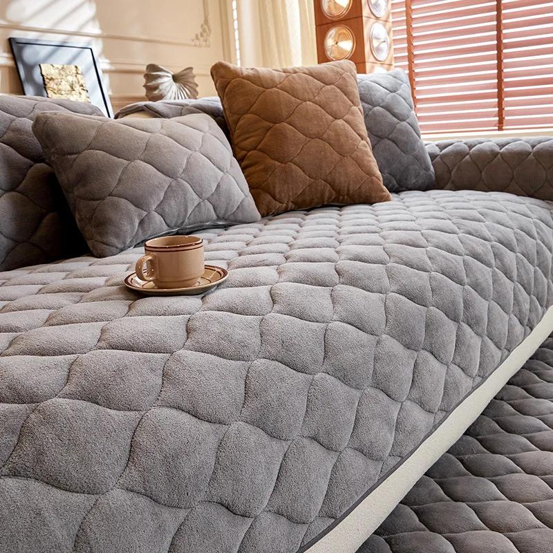 

Минималистский современный молочный бархатный диван-подушка утолщенная на осень и зиму противоскользящий чехол для дивана ткань кожаный диван бархатная подкладка 70x70