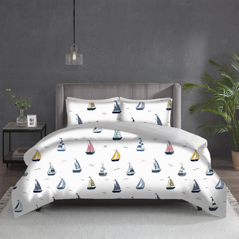 3D digital printing cartoon car bedding three-piece set, student dormitory cute three-piece set 90*90cm