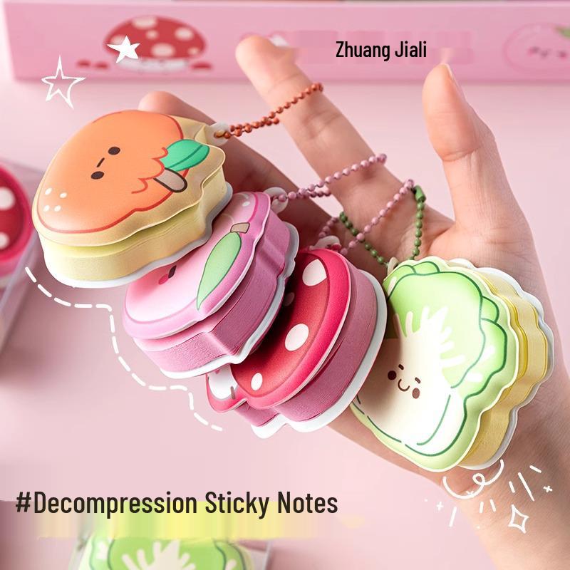 Mini Bean Decompression Sticky Notes: Cute Pocket-Size Pinch Memo Pad