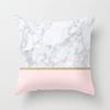 New Sofa Pillowcase, Marble Pattern Peach Leather Velvet Material Pillowcase, Soft