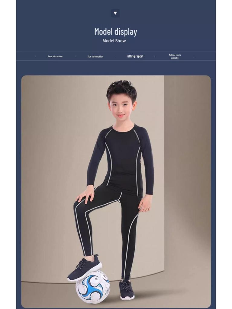 Kinder-Schnelltrocknender Skianzug: Winter Warmer Samt Unterwäsche Set für Jungen & Mädchen