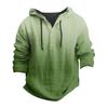 Printed Men's Cotton And Linen Shirt Hooded Long-sleeved Hooded Spring And Summer Casual Daily Wear