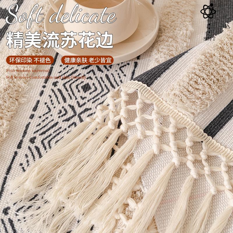 Cotton And Linen Sofa Cushion, Four-Season Universal Non-Slip Seat Cushion, Bohemian Wind B & B, Thickened Linen Sofa Cover Cover Cloth