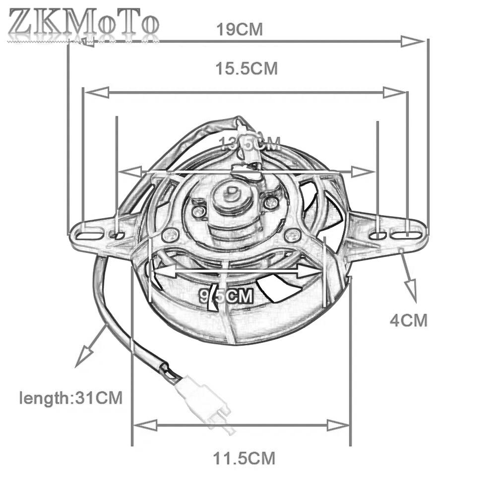 Motocross Motor 12V Kühlerlüfter Ölkühler Für ATV Quad Go-Kart Honda Yamaha KTM Kawasaki Suzuki Universalteil