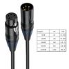 XLR4 Kabel Mikrofonkabel 4-polig Stecker auf Buchse Verlängerungskabel für Studio-Recorder Mikrofone Mischpulte LED-Licht