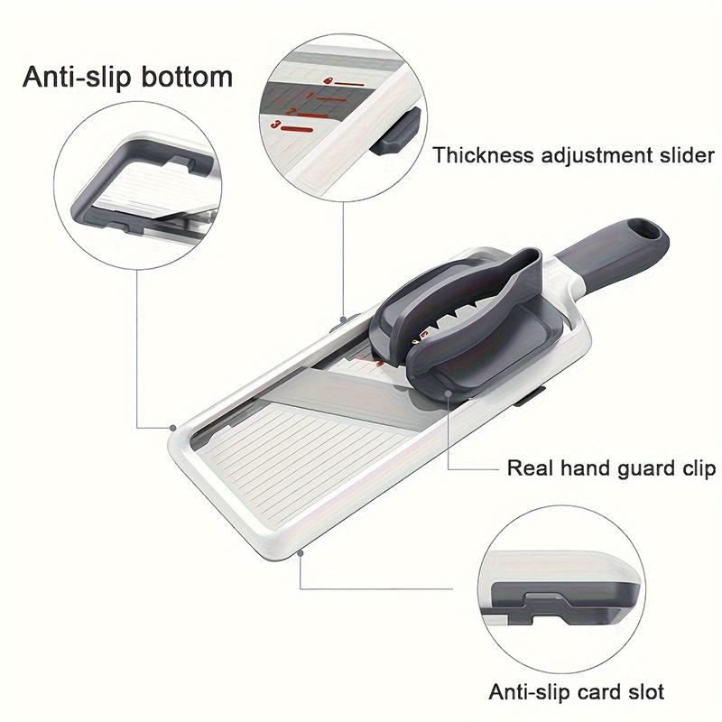 Handheld Vegetable Slicer with Adjustable Stainless Steel Blade Vegetable Fruit Cutter for Potatoes Lemons Kitchen Gadget