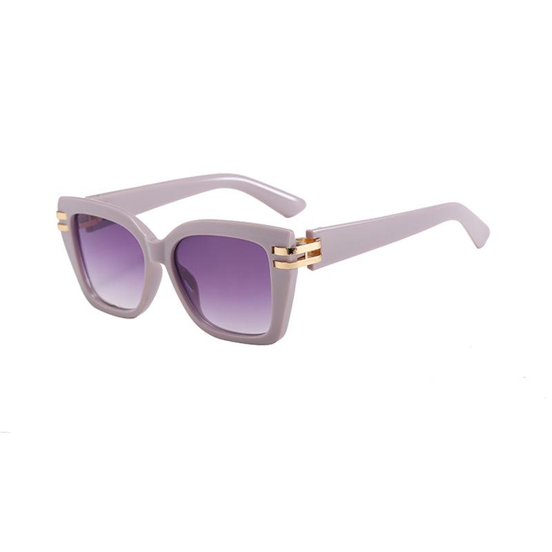 Sunglasses Women's Square Round Face Thin Anti-ultraviolet UV400 Sunglasses Men's