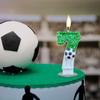 7pcs Birthday Number Candles White Soccer Number 0-9 Birthday Candles for Cake Topper for Kids Adults Party Anniversary Supplies