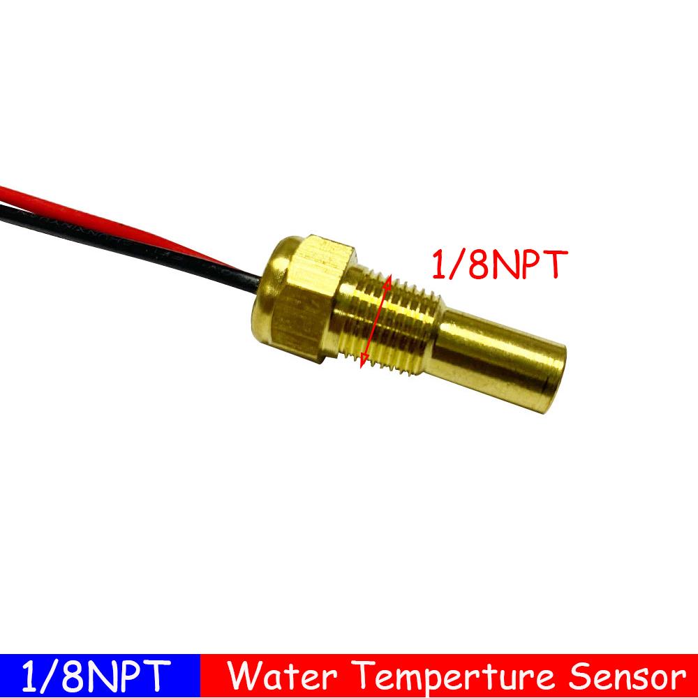 Автомобильный датчик температуры воды для датчика 1/8NPT M14x1.5 Водонепроницаемый IP67 52 мм Датчик температуры воды с сигнализацией Морской катер 9-30 В 1-8NPT Sensor