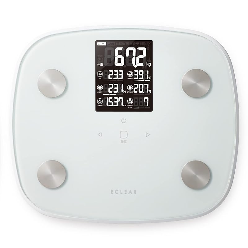 

ELECOM Ekuria weight scale body composition analyzer with backlight [body weight visceral fat level Subcutaneous fat percentage BMI body fat
