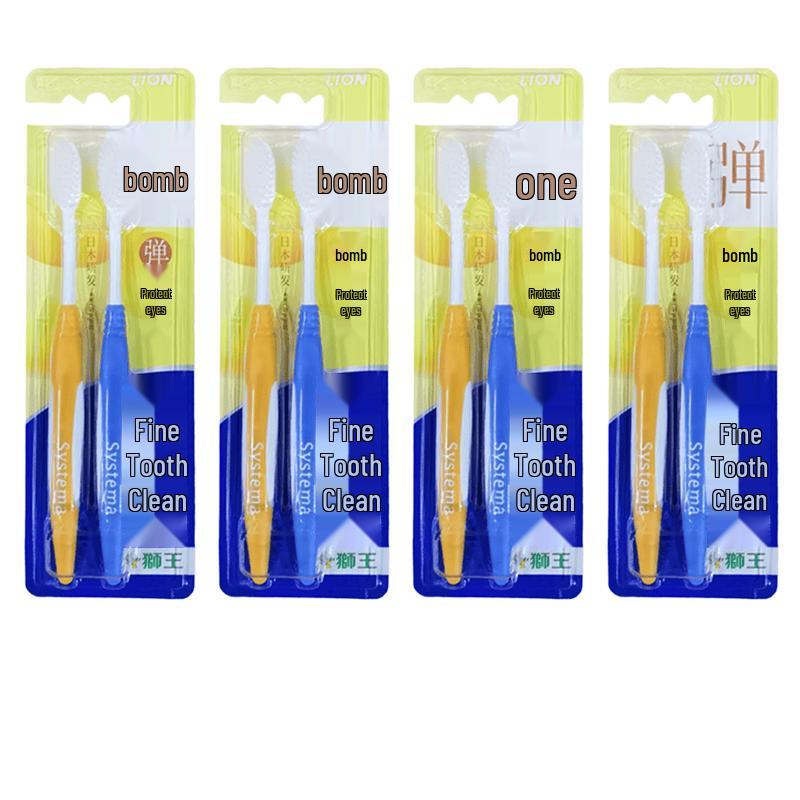 Lion Gum Care Elastic Soft Bristle Toothbrush, 8-Pack