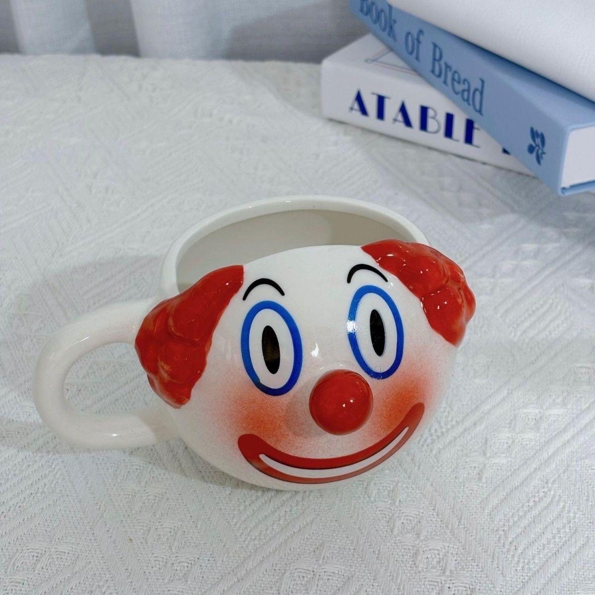 

Керамическая кружка «Веселый клоун» для девочек, подарок на детский день рождения, мультяшная кофейная чашка, чашка для воды, чашка для молока, подарок для парня и девушки 480ml