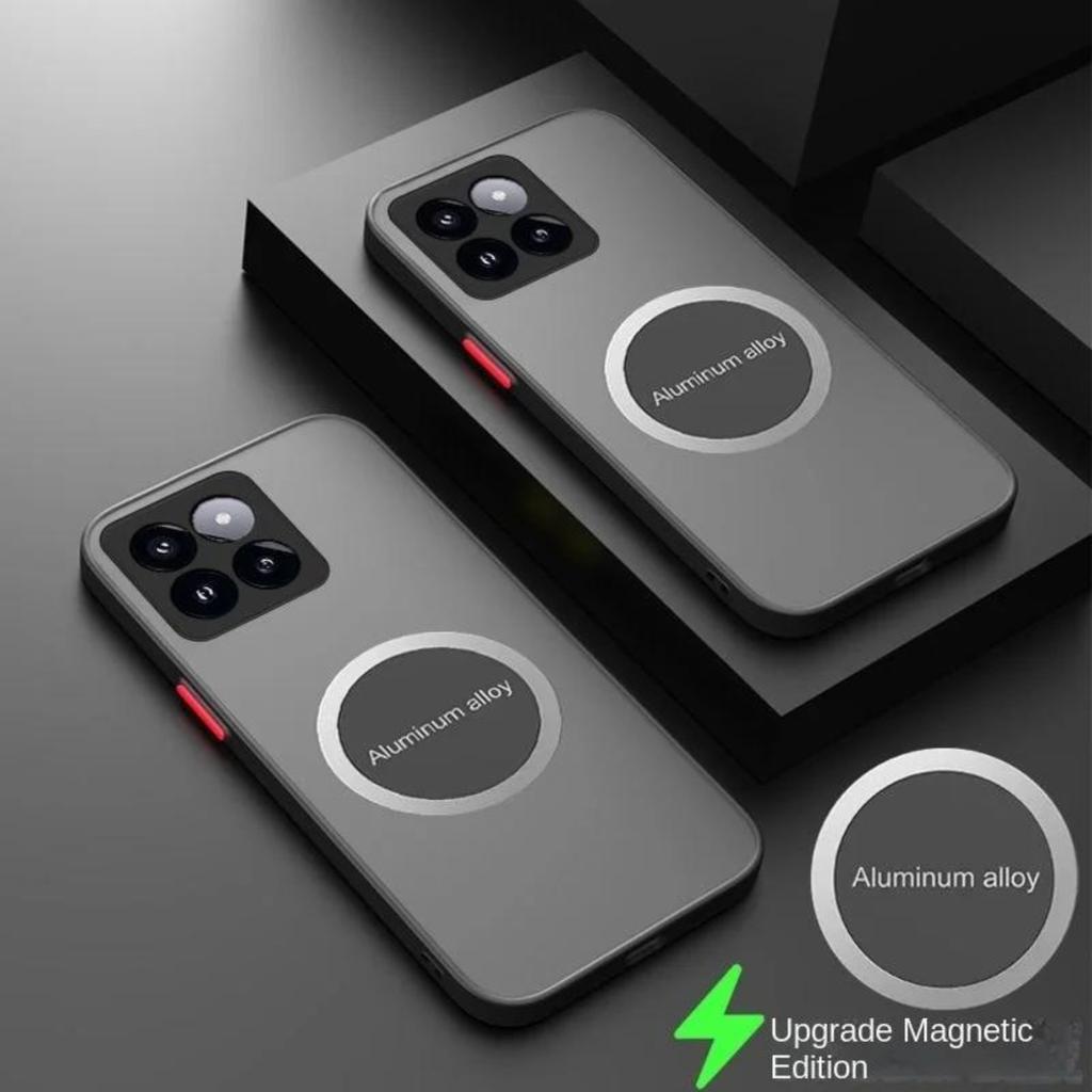 For Magnetic On Car Holder Charge Case For Xiaomi 14T 14 13 13T Poco F6 F5 M6 X6 Pro Case Shockproof PC Hard Cover For Mi14T Pro