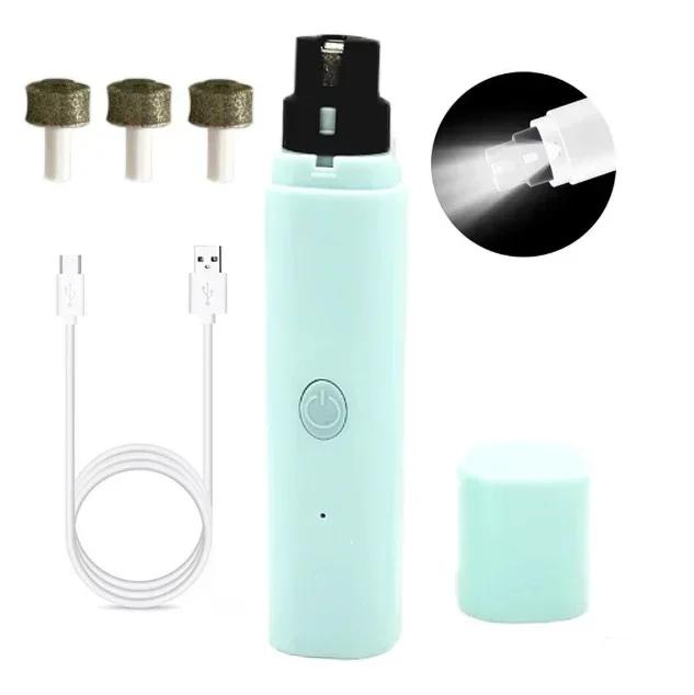 

Electric Dog Nail Grinder, Quiet & Safe Pet Nail Clipper Trimmer for Cats Small Animals, USB Rechargeable Paws Grooming Tool синий