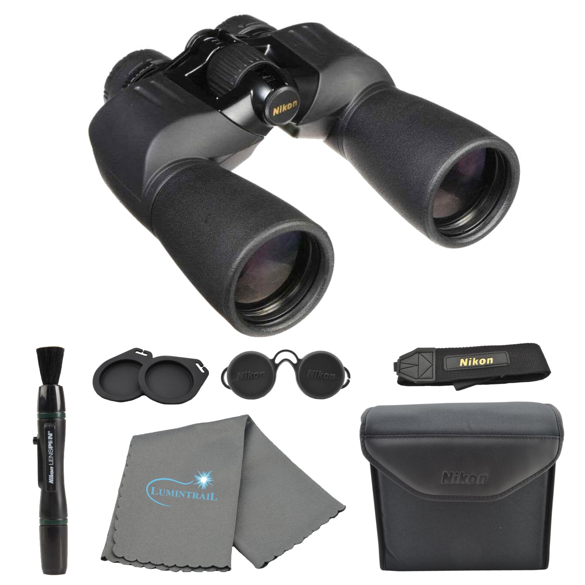 

Nikon Action Extreme 10x50 ATB Waterproof Binoculars 7245 All-Terrain Black with Lens Pen Carrying Case and Lens Cloth High Power Multi-Purpose for