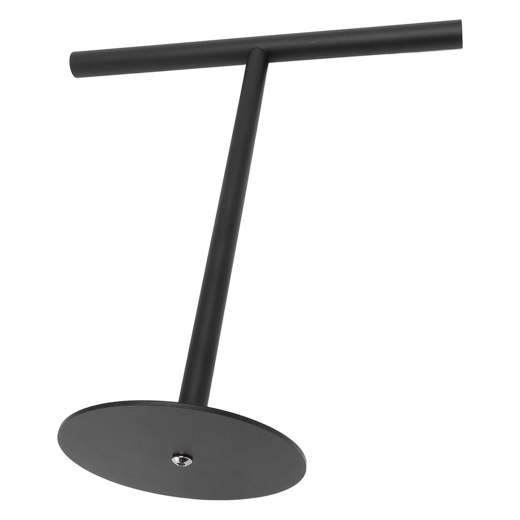 T Shape Towel Holder Stainless Steel Standing Hand Towel Rack with Heavy Base Jewelry Organizer for Bathroom Kitchen Countertop Black