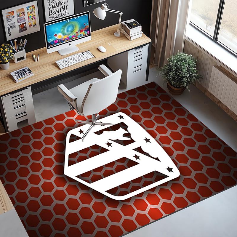 Football Club Pattern Rug, Indoor/Outdoor Mat, for Picnic, Gameroom, Bedroom, Office, Living Room, Home Decor Carpet, Birthday Gift