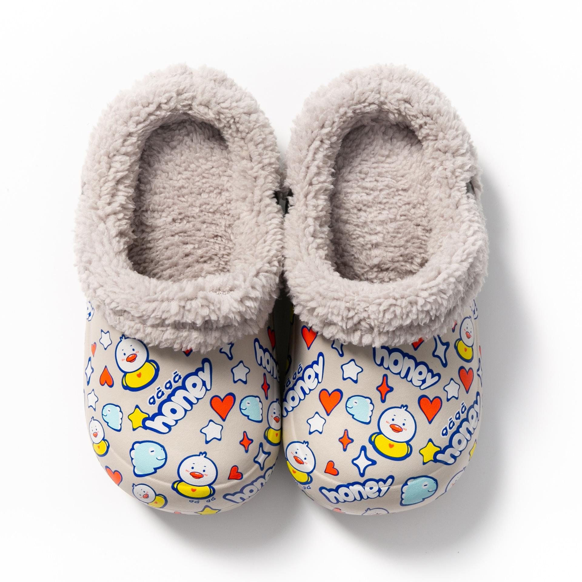 

Тапочки Тапочки из хлопка для мальчиков и девочек Домашняя обувь Нескользящие удобные водонепроницаемые тапочки из хлопка 22 серый