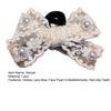 Hairpin Hollow Lace Bow Imitation Pearl Embellishments Hair Clip Spring Summer Lightweight Hair Accessories
