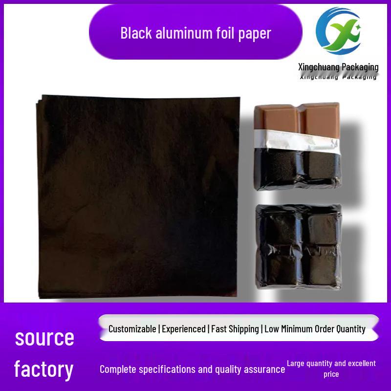 

Black Aluminum Foil for Candy, Chocolate, Tea, and Mugwort Sticks - Multi-Specification Options Available Glossy