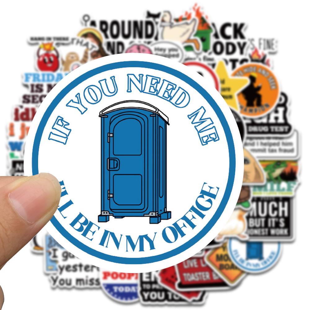 50 Stück Scherz Meme Aufkleber Harajuku Decals DIY Mode Graffiti Decals Gepäck Notizbuch Fahrrad Geschenk Handy Koffer Aufkleber