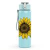 1PC Yellow Sunflower Bloom 750ml Color Plastic Sports Water Bottle Leakproof Flip Straw Lid Suitable for Sports Office Home Use