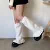Knee Sleeve Solid Color Women Leg Warmers Ruffles Leg Socks Korean Style Hosiery Plush Foot Sock