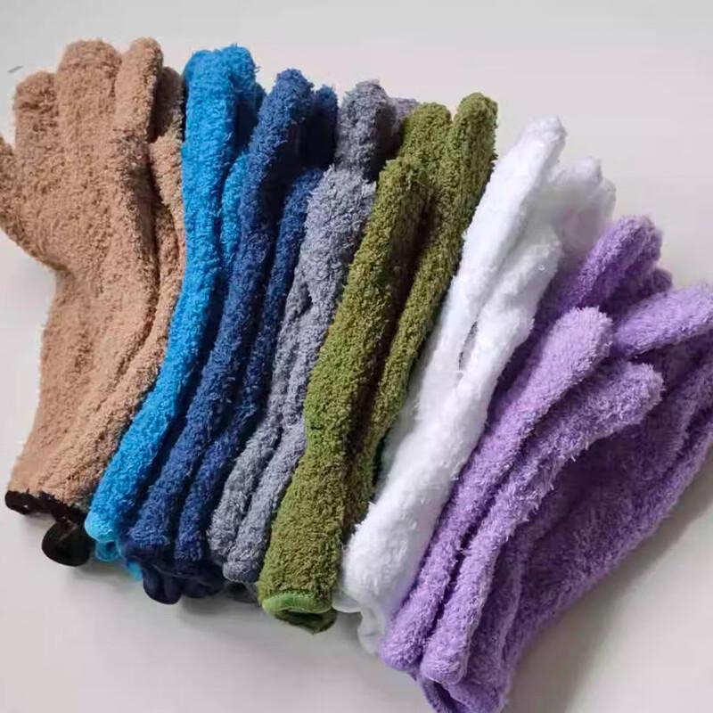Xingelang Thickened Coral Fleece Cleaning Gloves