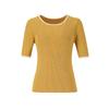 SOUP Color Block Point Short Sleeve Sweater (Sz7Sk30)