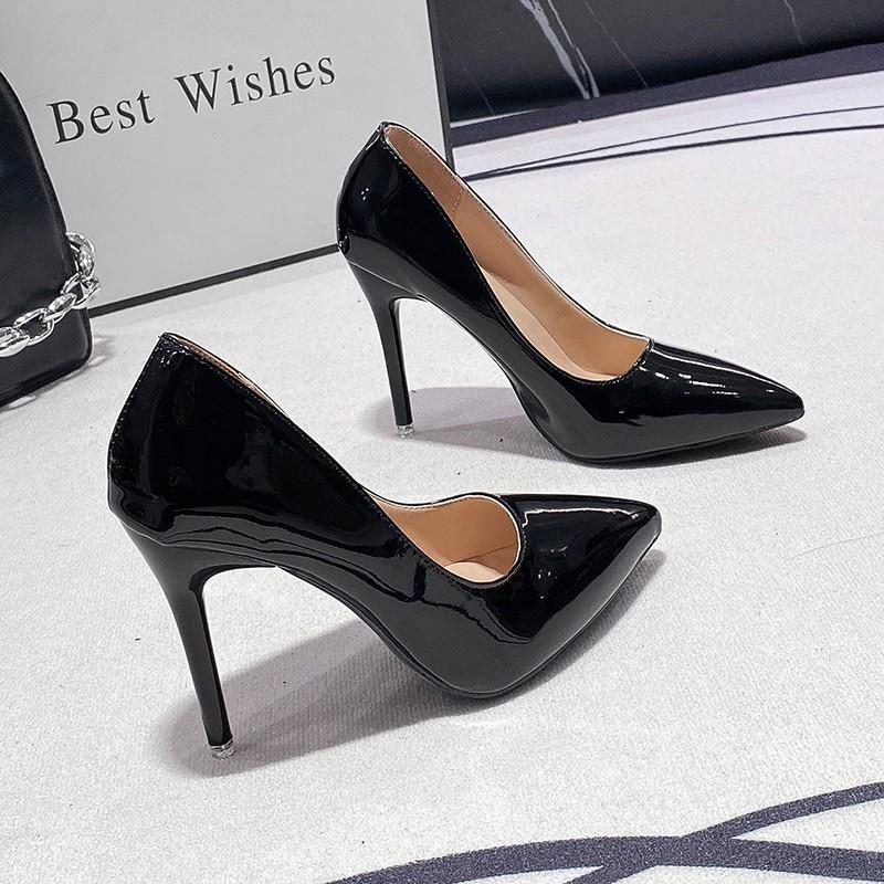 

Women s shoes 2025 spring new sexy pointed head shallow mouth low-top single shoes large size high heel fashion versatile work shoes 43