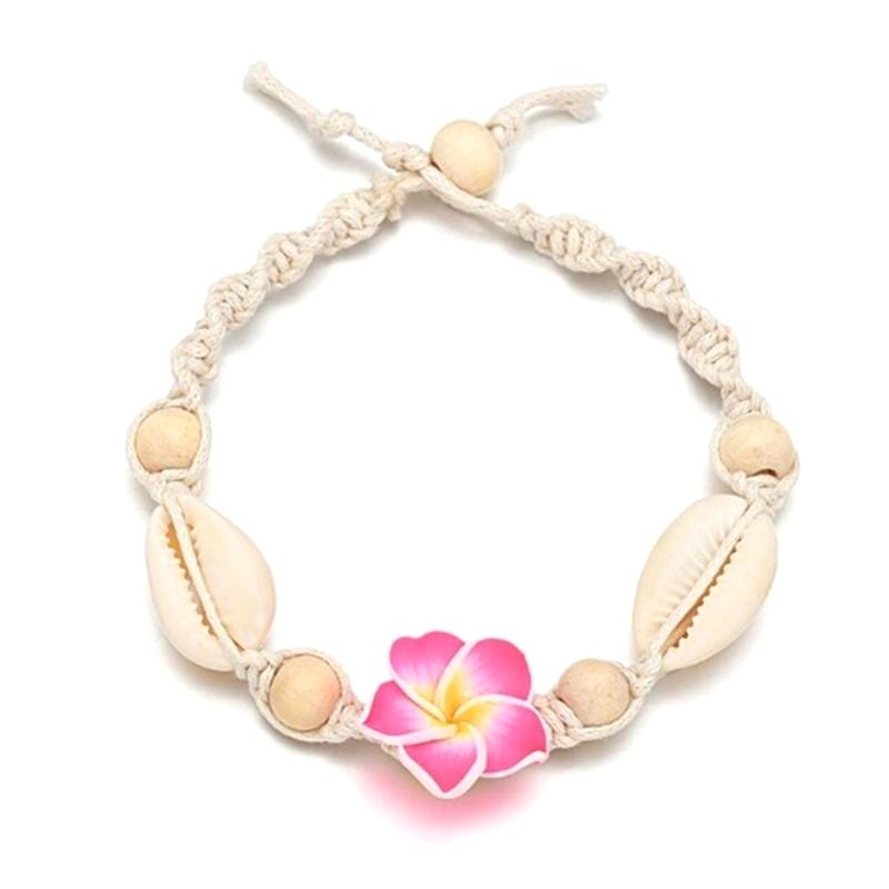 Fashion Shell Anklet Bracelets Beaded Foot Chain Boho Sea Beach Flower Foot Ankle Bracelet for Women and Teen Girls