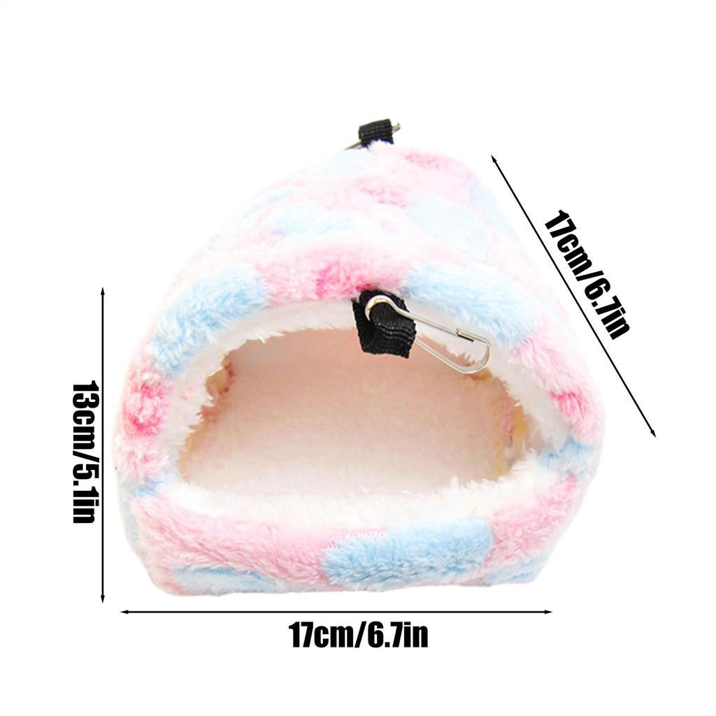 Bird Warmer Plush Hammock Cave Bed Winter Warm Bird Bed For Lovebird Conure Canary Bunny Guinea Chinchilla Parakeet Cockatiel