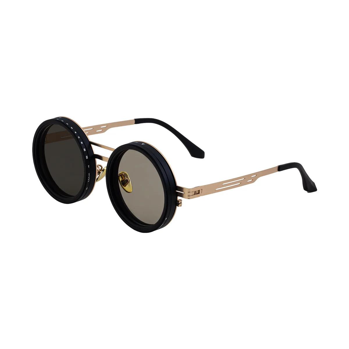 

ND9 Adjustable Dimming Sunglasses Round Polarized Sun Glasses Men Women Retro Punk Eyeglasses Outdoor Fishing UV400 Shades