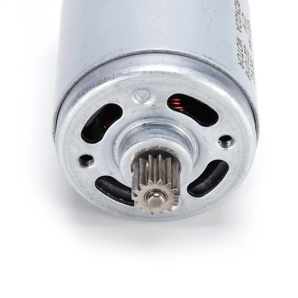 21V 550 Motor Brushed Motor 14 Teeth Mini DC Motor 28000RPM for 4/6 Inch Cordless Lithium Chainsaw Children's Electric Car Motor