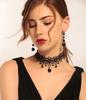Gothic Lace Choker Neck Embroidery Black Gothic Necklace Ch11