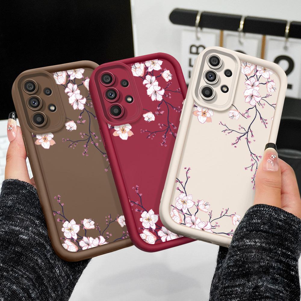 Jarní květiny Pouzdro na telefon Pro Samsung Galaxy A54 A34 A14 A73 A53 A33 A23 A13 A72 A52 A52S A32 A22 A71 4G 5G Schodiště Měkký kryt