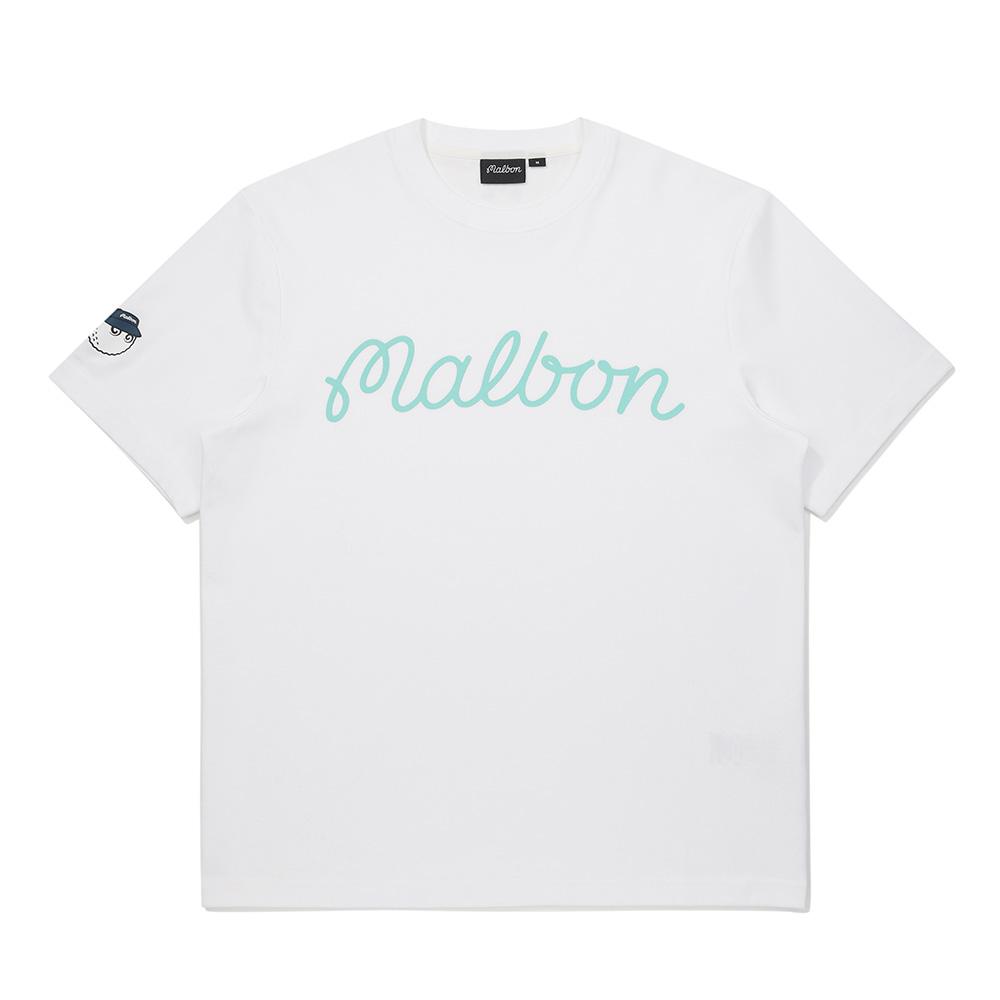 MALBON GOLF Malbon Script Uni Round T-Shirt Off White
