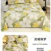 100% Cotton Single Bed Sheet Set Lightweight Breathable Student Dorm Bedding With Pillowcase Stripe