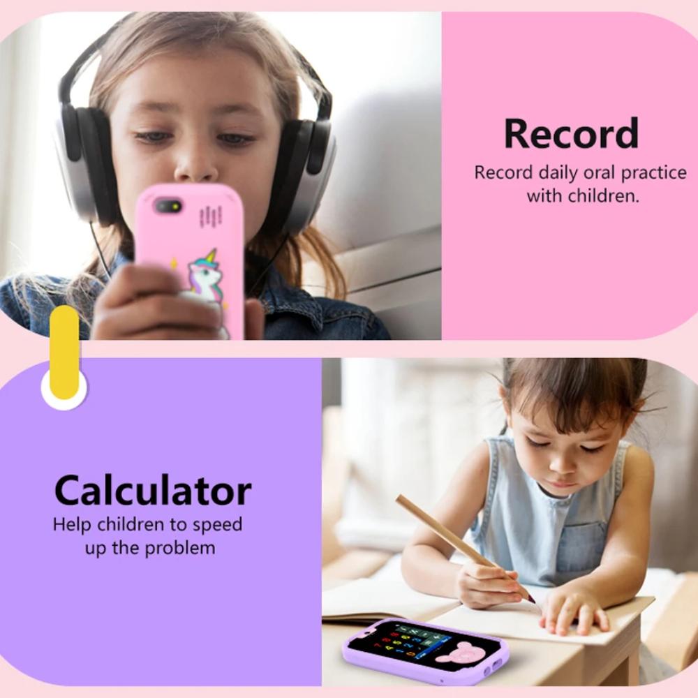 Kinder-Smartphone, Lernspielzeug, Dual-Kamera, Musik-Player, Baby-Telefon mit 8G Memro, Spiel, Lernen für 3-12-Jährige, Geburtstagsgeschenke