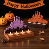 Halloween Castle Ghost Silicone Candle Holder Mold DIY Resin Plaster Tealight Base for Festival Decoration