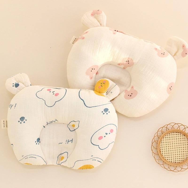 Bear Ear Baby Pillow Soothing & Calming Newborn Pillow Easy To Clean Pillow Exquisite Craftsmanship Pillow for Boy Girl
