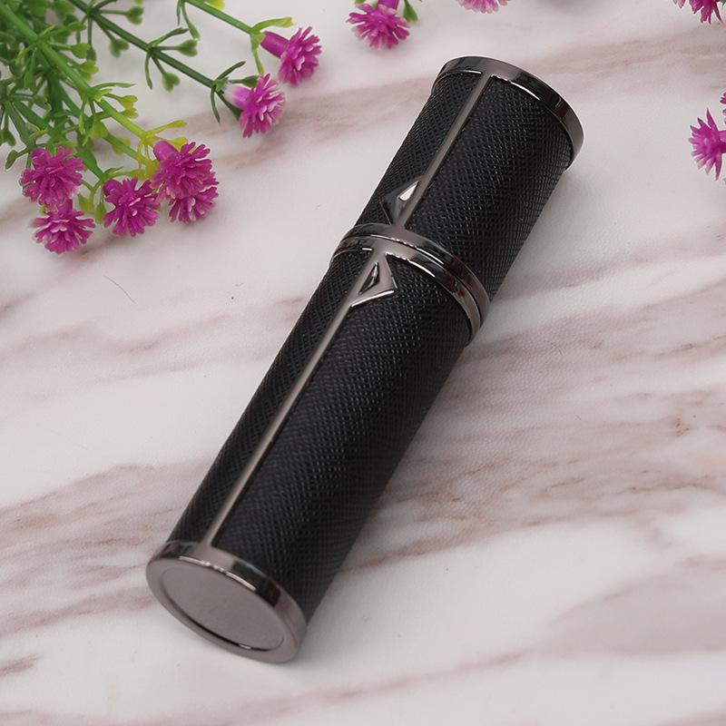 5ml High-End Leather Portable Perfume Refill Bottle with Bottom Filling Spray