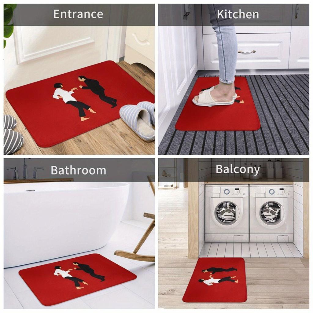 1PC Dance Pattern Kitchen Rug Non-Slip Door Mats Pop design Bathroom Rug Bath Mat Carpet for Home Sink Laundry Decor