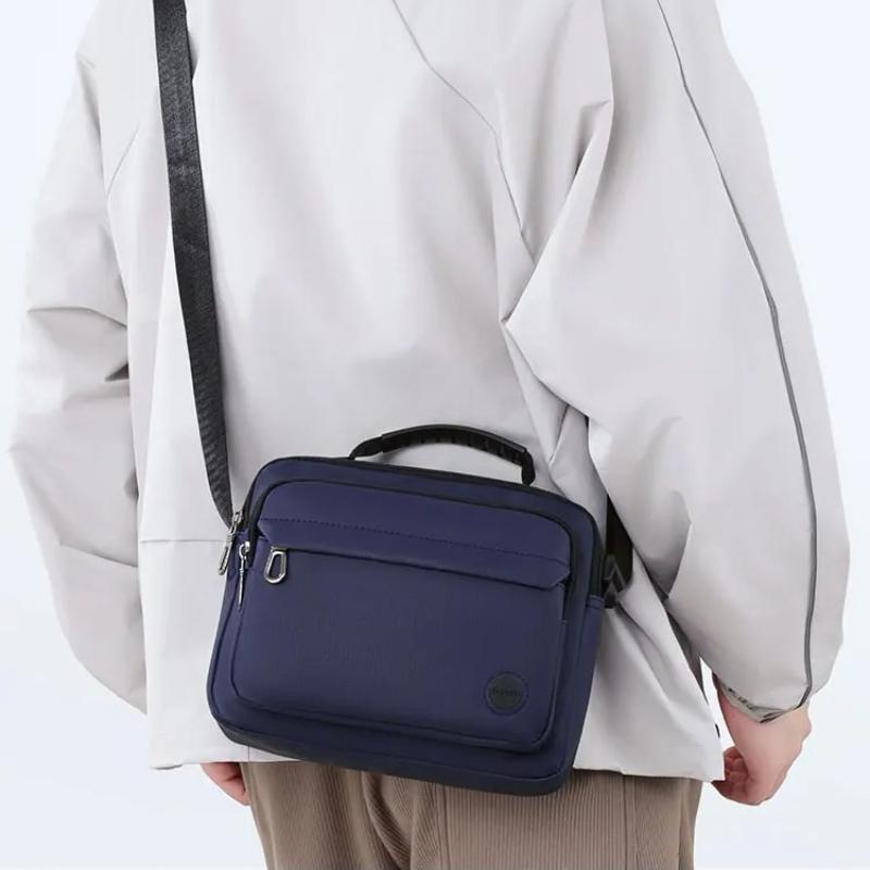 Men's Crossbody Bag - Multi-Compartment Business Shoulder Bag with Adjustable Strap, Compact Design for Travel & Everyday Use
