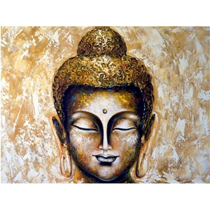 

GATYZTORY Oil Painting By Numbers Paint Kit Flower Buddha Handicrafts For Adults Coloring With Numbers Home Decors 20x30cm No Frame светло-зеленый